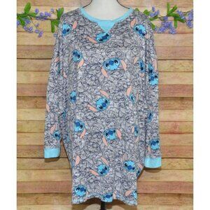 Disney Lilo & Stitch Women's Pullover Sleep Shirt Nightgown Pajama Plus Size 2X